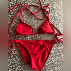 Alloy bright red bikinis